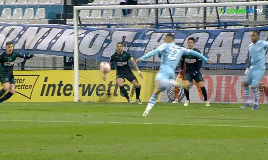 «Μια ανάσα» από την ισοφάριση ο Ιωνικός, έστειλε την μπάλα στο δοκάρι ο Μύγας