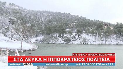 Η κακοκαιρία «Ελπίς» έντυσε στα λευκά την Ιπποκράτειο Πολιτεία - Μαγευτικό τοπίο