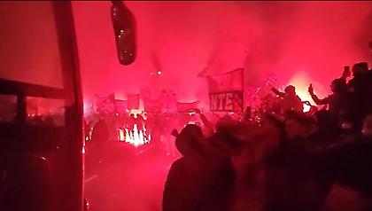 Τρέλα στους οπαδούς της Μίλαν για το ντέρμπι, έκλεισαν τον δρόμο και «ντόπαραν» την ομάδα!