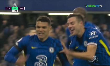 Κεφαλιά Τιάγκο Σίλβα για το 2-0 της Τσέλσι