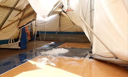 Τεράστιες ζημιές στο γήπεδο μπάσκετ του Πανιωνίου