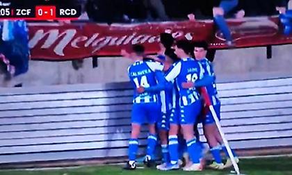 Τρομακτική κατάρρευση κερκίδας σε αγώνα της 3ης Ισπανίας