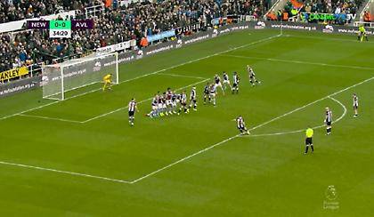 Πάλι γκολ με φάουλ ο Τρίπιερ, 1-0 η Νιούκαστλ