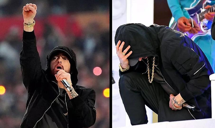 Γονάτισε ο Eminem στο show του στο Super Bowl