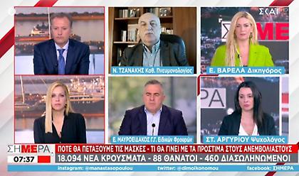 Τζανάκης: Μπορούμε να βγάλουμε τις μάσκες στους εξωτερικούς χώρους