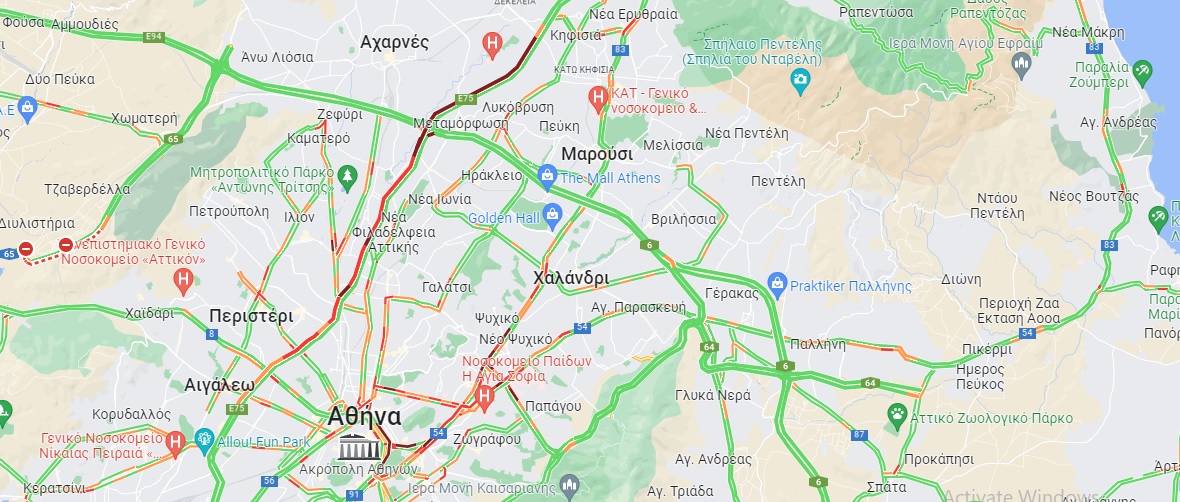 Κυκλοφοριακό «έμφραγμα» στο κέντρο της Αθήνας
