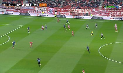 Άγγιξε το 1-0 ο Ολυμπιακός με δυνατό σουτ του Μαντί Καμαρά