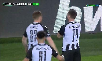 Άνοιξε το σκορ για τον ΠΑΟΚ και έβαλε… φωτιά στην Τούμπα ο Ζίβκοβιτς