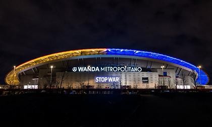 Στα χρώματα της Ουκρανίας και το «Μετροπολιτάνο» της Μαδρίτης