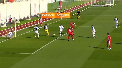 Ολυμπιακός Β' - Απόλλων Λαρ: Ο «κεραυνός» του Φορτούνη σταμάτησε στο δοκάρι!