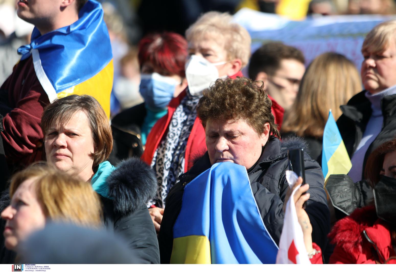 Ουκρανία: Συγκέντρωση συμπαράστασης στο Σύνταγμα