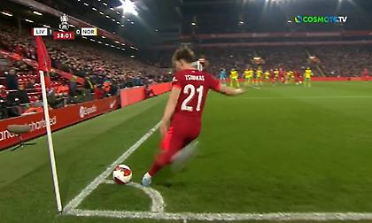 Με συμμετοχή Τσιμίκα και τα δύο γκολ της Λίβερπουλ για το 2-0 με Νόριτς!