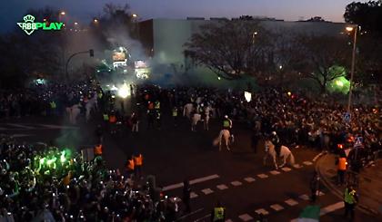 Θερμή υποδοχή στην αποστολή της Μπέτις πριν τον ημιτελικό με τη Ράγιο