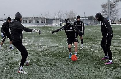 Προπόνηση σε… λευκό τοπίο με Μιτρίτσα στον ΠΑΟΚ