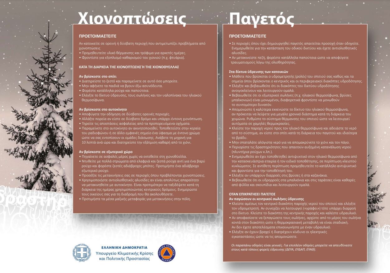 «Φίλιππος»: Πολικές θερμοκρασίες και παγετός από αύριο (9/3
