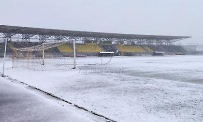 «Ντύθηκε» στα λευκά το γήπεδο της Καρδίτσας - Προς αναβολή και το Αναγέννηση Καρδίτσας-ΠΑΟΚ Β'