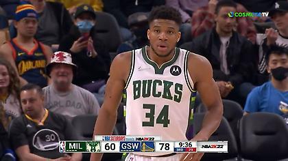 Τα καλύτερα του εξαιρετικού, αλλά... μόνου Γιάννη, στην ήττα των Μπακς από τους Γουόριορς