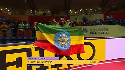 Χρυσό ο Αιθίοπας Σελιμόν Μπαρεγκά στα 3.000μ.
