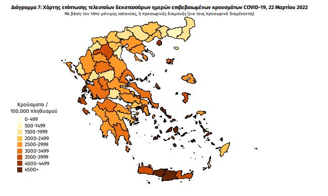 Χάρτης κορωνοϊού: 9.647 κρούσματα στην Αττική
