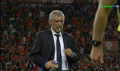 Άναψε τσιγάρο μετά τη λήξη του Πορτογαλία-Τουρκία ο Σάντος!
