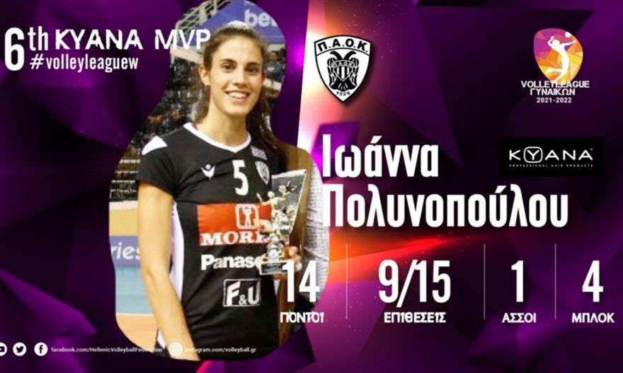 CYANA MVP Polynopoulou nella Lega Pallavolo Femminile – Sport – Pallavolo