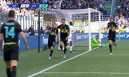 Φοβερό γκολ του Μπαρέλα με το εξωτερικό πάνω στην κίνηση και 1-0 η Ίντερ τη Βερόνα!