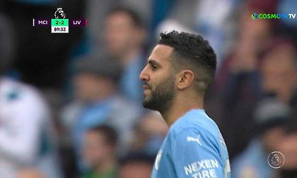 Φοβερή εκτέλεση του Μάχρεζ στο 90', η μπάλα σταμάτησε στο δοκάρι!