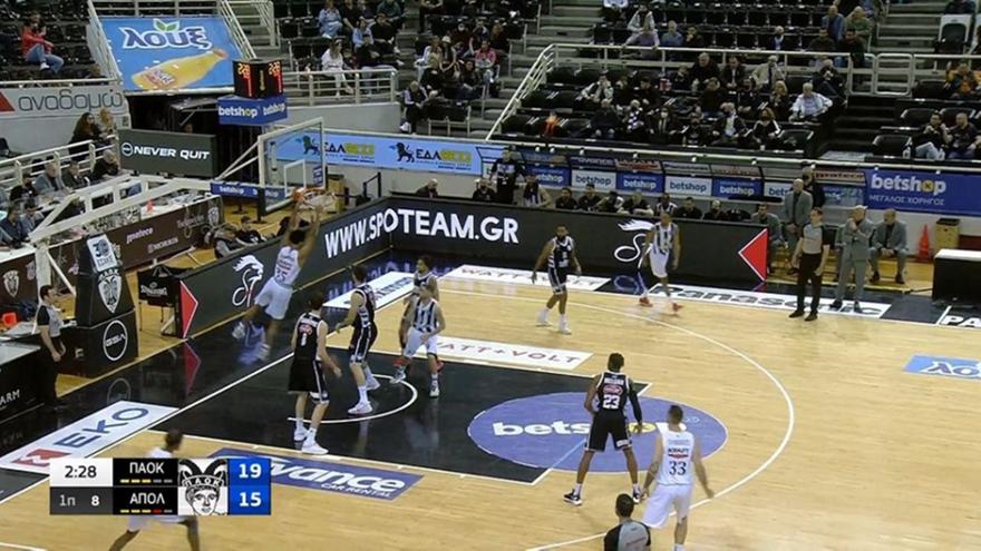 Το εντυπωσιακό κάρφωμα του Ρένφρο στο ΠΑΟΚ-Απόλλων Πάτρας