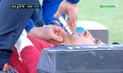 Χτύπησε στο πρόσωπο και χρειάστηκε άμεσα ράμματα ο Σαράνοφ!