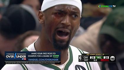 Μάτωσε μετά από αγκωνιά του Τόμσον ο Πόρτις