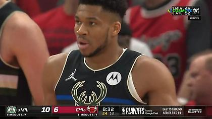 Τα καλύτερα του Γιάννη στην επιβλητική νίκη των Μπακς μέσα στο Σικάγο