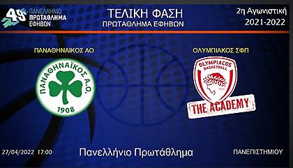 Live Streaming: Παναθηναϊκός-Ολυμπιακός (Πανελλήνιο Εφήβων)