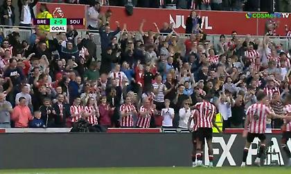 Το γρήγορο προβάδισμα της Μπρέντφορντ με 2-0 έναντι της Σαουθάμπτον