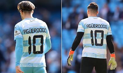 Με φανέλες «Αγουέροοοο» οι παίκτες της Σίτι στο ζέσταμα!