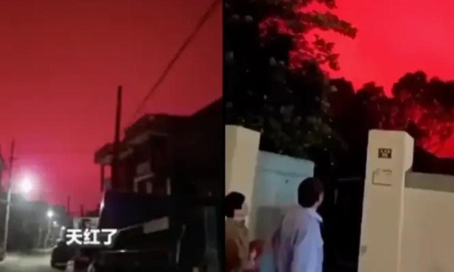 Εικόνες... αποκάλυψης στην Κίνα, κοκκίνισε ο ουρανός!