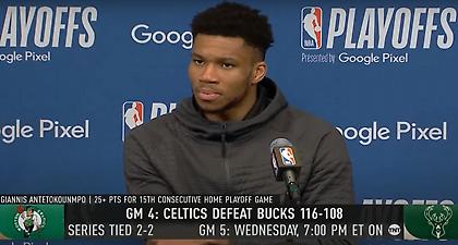 Γιάννης Αντετοκούνμπο: «Τα συναισθήματα είναι για τις… ταινίες. Πάμε για νίκη στη Βοστώνη»