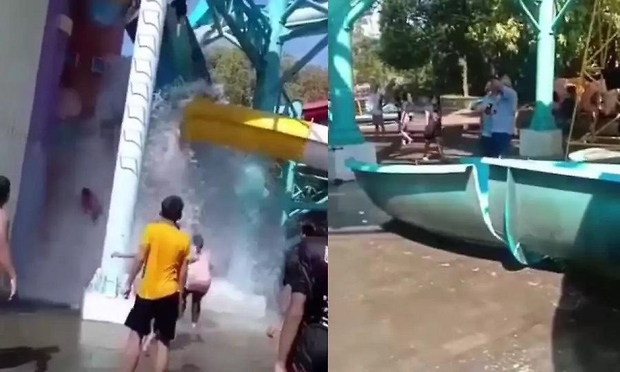 Νεροτσουλήθρα έσπασε στη μέση και άνθρωποι έπεφταν από ύψος δεκάδων μέτρων!