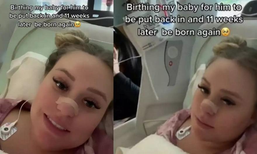 Γυναίκα γέννησε δύο φορές το παιδί της