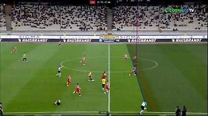 Το γκολ της ΑΕΚ για το 3-1 που δεν μέτρησε