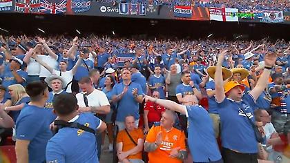 Το πάρτι στις εξέδρες πριν τον τελικό του Europa League