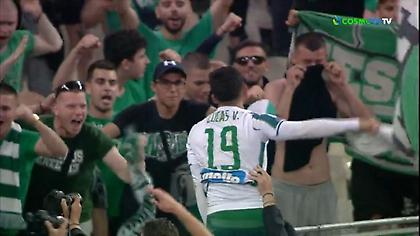 Πλάι στους οπαδούς τους πανηγύρισαν οι παίκτες του Παναθηναϊκού