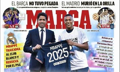 Ισπανικά πρωτοσέλιδα για Εμπαπέ: «Δεν έχει την ποιότητα για να παίξει στη Ρεάλ»