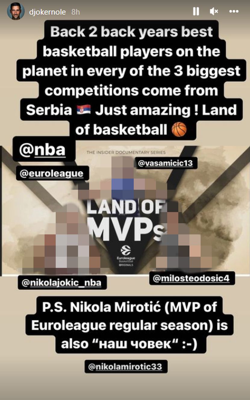 Τζόκοβιτς: «Οι καλύτεροι παίκτες μπάσκετ είναι Σέρβοι»