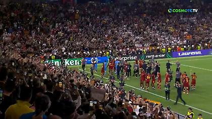 Ένα με τους οπαδούς οι παίκτες της Ρόμα!