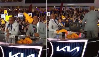 Πέταξαν αντικείμενα on air στον Μπάρκλεϊ κι αυτός αγρίεψε!