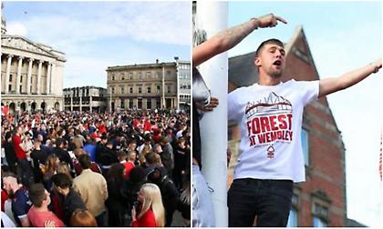Χαμός στο Νότιγχαμ για την άνοδο, εκατοντάδες οπαδοί στους δρόμους