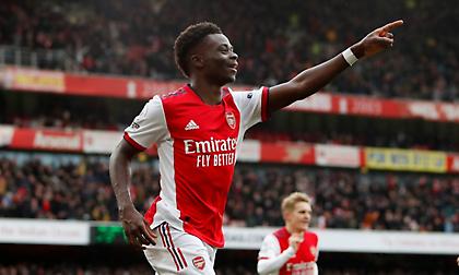 Ο Σάκα καλύτερος ποδοσφαιριστής της σεζόν στην Άρσεναλ