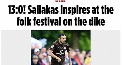 Έγινε θέμα στην «Bild» ο Σάλιακας: «Εντυπωσίασε στο φιλικό της Ζανκτ Πάουλι»