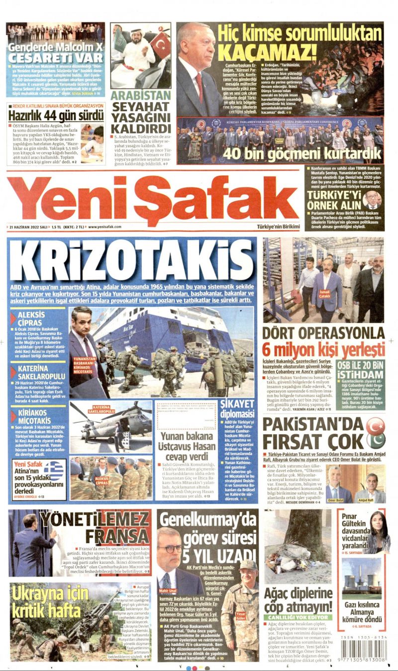 Krizotakis: H Yeni Safak κατηγορεί τον Μητσοτάκη