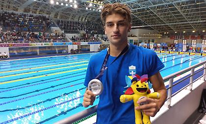 Συλλέκτης μεταλλίων ο Δημήτρης Μάρκος, δεύτερος στα 200μ. ελεύθερο των Μεσογειακών